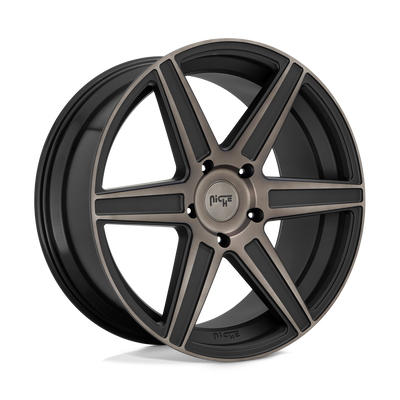 Niche - M236 CARINA - Black - MATTE MACHINED DOUBLE DARK TINT - 22" x 9.5", 30 Offset, 5x150 (Bolt Pattern), 110.1mm HUB