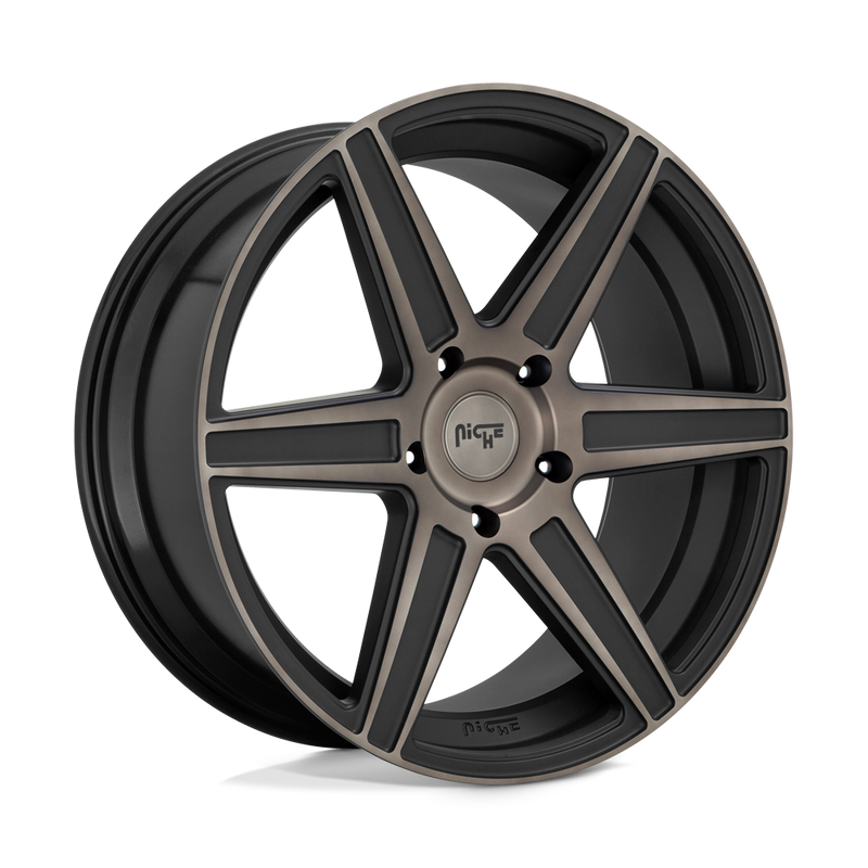 Niche - M236 CARINA - Black - MATTE MACHINED DOUBLE DARK TINT - 22" x 9.5", 30 Offset, 5x150 (Bolt Pattern), 110.1mm HUB