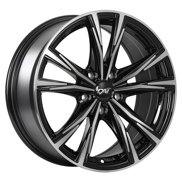 Dai Alloys - Oracle - Black - Gloss Black - Machined Face - 18" x 8", 42 Offset, 5x114.3 (Bolt Pattern), 73.1mm HUB