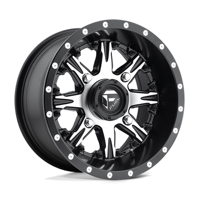 Fuel UTV - D541 NUTZ UTV - Black - MATTE BLACK MACHINED - 14" x 7", 13 Offset, 4x110 (Bolt Pattern), 79.4mm HUB