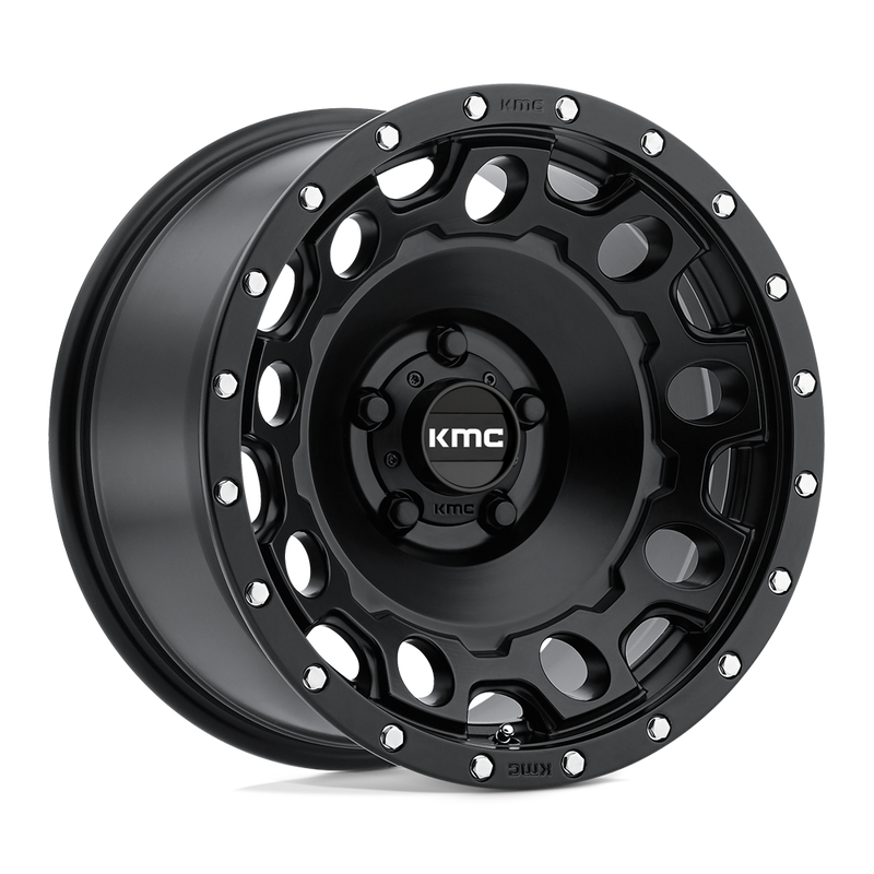 KMC Wheels - KM529 HOLESHOT - Black - Satin Black - 17" x 8.5", 34 Offset, 6x139.7 (Bolt Pattern), 106.1mm HUB