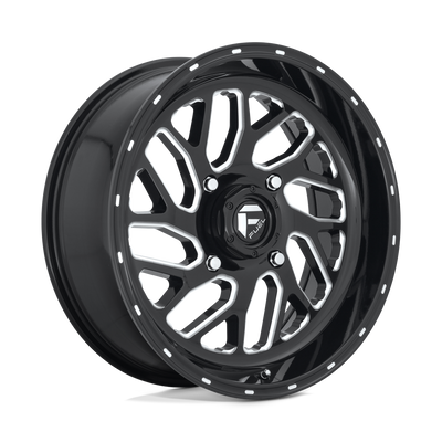 Fuel UTV - D581 TRITON - Black - GLOSS BLACK MILLED - 16" x 7", 13 Offset, 4x156 (Bolt Pattern), 132mm HUB