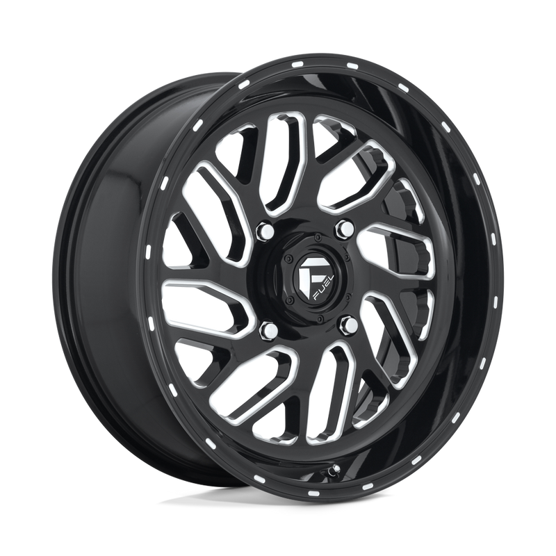 Fuel UTV - D581 TRITON - Black - GLOSS BLACK MILLED - 16" x 7", 13 Offset, 4x156 (Bolt Pattern), 132mm HUB