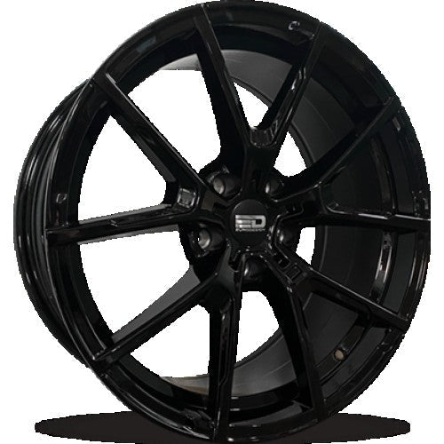 Euro Design - BM9 - Black - Gloss Black - 18" x 8", 25 Offset, 5x112 (Bolt Pattern), 66.6mm HUB