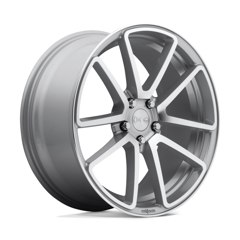 Rotiform - R120 SPF - Silver - GLOSS SILVER MACHINED - 18" x 8.5", 45 Offset, 5x112 (Bolt Pattern), 66.6mm HUB