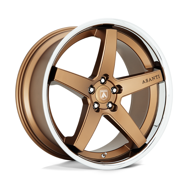 Asanti Black - ABL31 REGAL - Bronze - SATIN BRONZE WITH CHROME LIP - 22" x 10.5", 35 Offset, 5x112 (Bolt Pattern), 72.6mm HUB