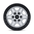 Black Rhino - BR200 ECHO TRAIL LOCK BEADLOCK - Silver - Hyper Silver W/ Machined Face - 17" x 8.5", 25 Offset, 6x135 (Bolt pattern), 87.10mm HUB