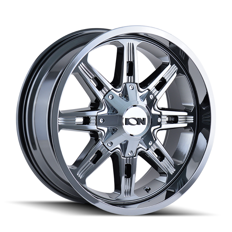 Ion Alloy - 184 - Chrome - CHROME - 20" x 9", 0 Offset, 8x180 (Bolt Pattern), 124.1mm HUB