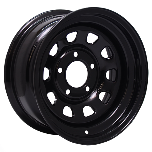 Envy Wheels - 101MB D WINDOW - Black - GLOSS BLACK - 15" x 7", 12 Offset, 5x114.3 (Bolt Pattern), 84mm HUB