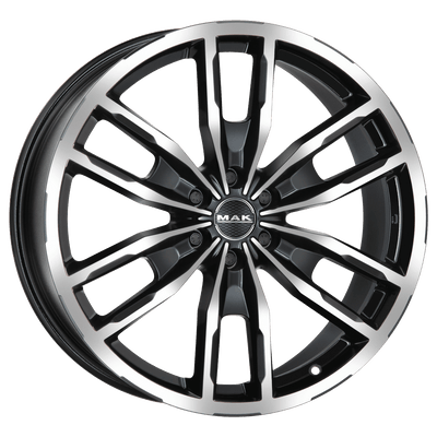 Mak Wheels - PEAK - Black - BLACK MIRROR - 20" x 9", 19 Offset, 6x139.7 (Bolt Pattern), 78.1mm HUB