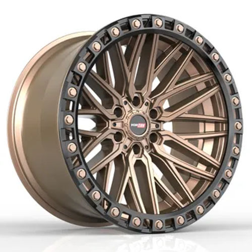 Vortek Offroad - VRT-608 APOLLO - Bronze - Matte Bronze Black Bead Ring - 20" x 10", -12 Offset, 5x127/139.7 (Bolt pattern), 78.1mm HUB