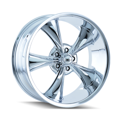 Ridler - 695 - Chrome - CHROME - 20" x 8.5", 0 Offset, 5x127 (Bolt Pattern), 83.8mm HUB