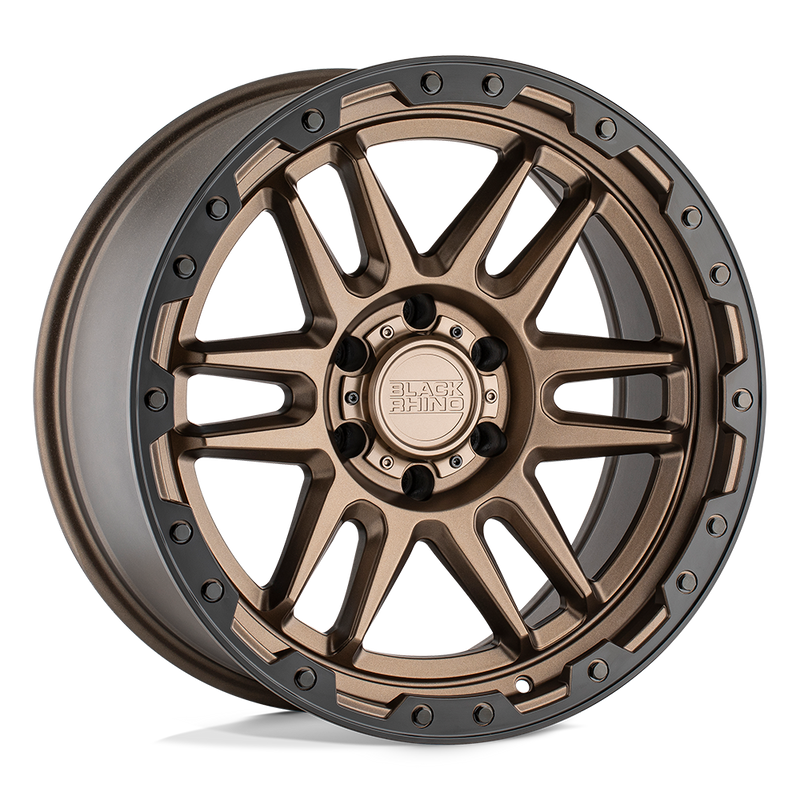 Black Rhino - APACHE - Bronze - MATTE BRONZE WITH BLACK RING & BLACK BOLTS - 18" x 9", -18 Offset, 6x139.7 (Bolt Pattern), 112.1mm HUB
