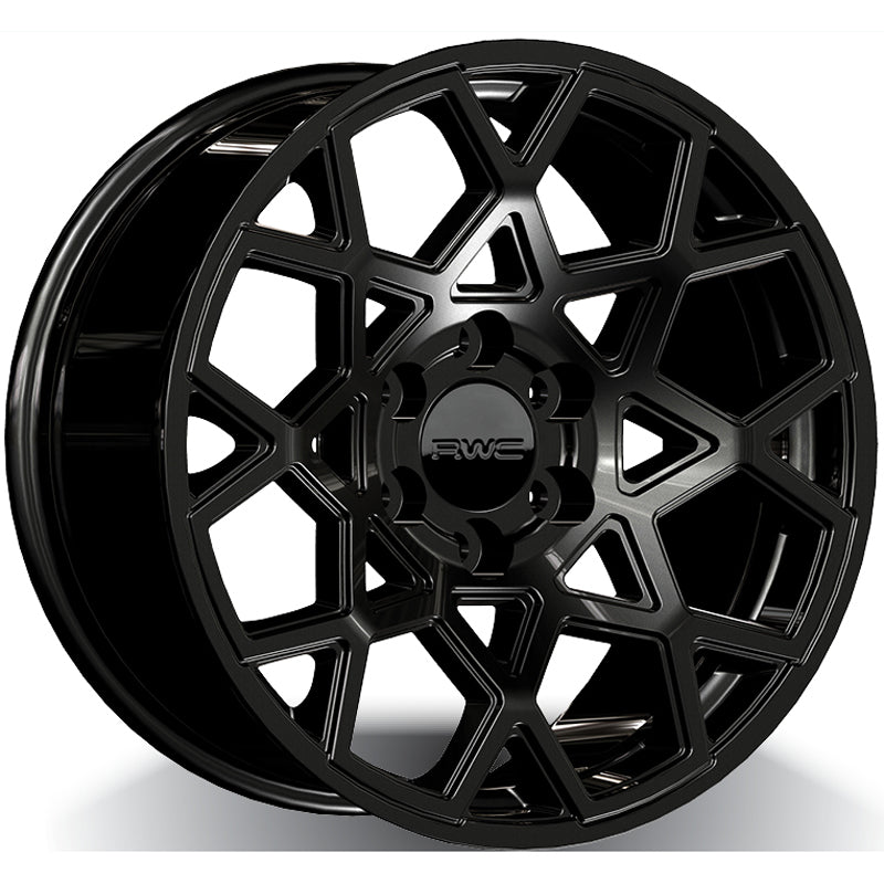 RWC - FO555 - Black - BLACK - 17" x 8", 15 Offset, 6x135 (Bolt Pattern), 87.1mm HUB