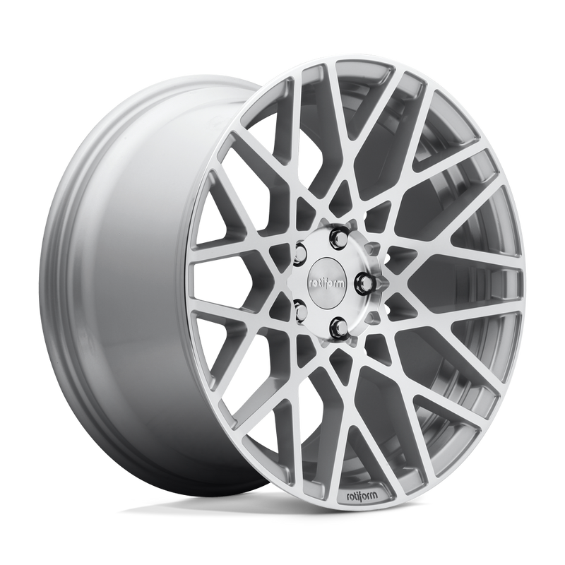 Rotiform - R110 BLQ - Silver - GLOSS SILVER MACHINED - 18" x 8.5", 35 Offset, 5x100 (Bolt Pattern), 57.1mm HUB