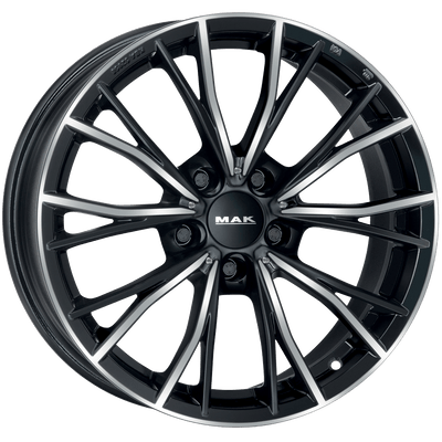 Mak Wheels - MARK - Black - BLACK MIRROR - 18" x 8", 34 Offset, 5x120 (Bolt Pattern), 72.6mm HUB