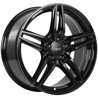 ART - Replica 158 - Black - Gloss Black - 18" x 8", 40 Offset, 5x112 (Bolt Pattern), 66.6mm HUB