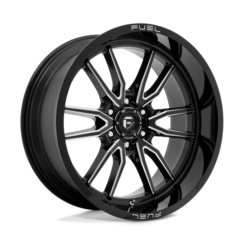Fuel - D761 CLASH - Black - GLOSS BLACK MILLED - 22" x 10", -18 Offset, 6x139.7 (Bolt Pattern), 106.1mm HUB