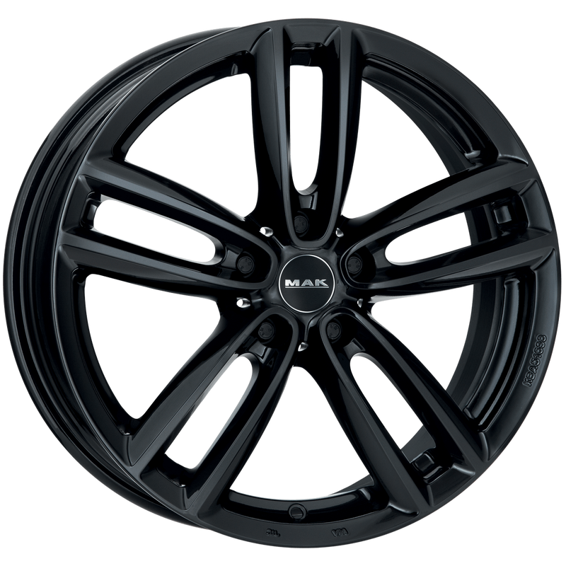 Mak Wheels - OXFORD - Black - GLOSS BLACK - 17" x 7.5", 42 Offset, 5x112 (Bolt Pattern), 66.6mm HUB