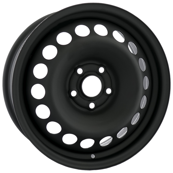 Envy Wheels - NX6 STEEL WHEEL - Black - FLAT BLACK - 16" x 6.5", 39 Offset, 5x105 (Bolt Pattern), 57.1mm HUB