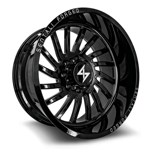 Sentali - Forged SF-1 - Black - Gloss Black - 30" x 16", -99 Offset, 5x127 (Bolt pattern), 71.5mm HUB