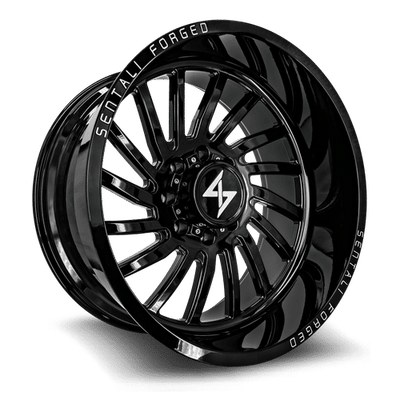 Sentali - Forged SF-1 - Black - Gloss Black - 30" x 16", -99 Offset, 8x170 (Bolt pattern), 125.2mm HUB