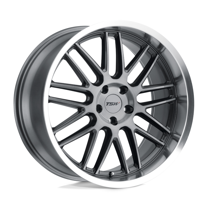 TSW Wheels - AVALON - Gunmetal - Gunmetal with Brushed Gunmetal Face & Machined Lip - 20" x 10", 35 Offset, 5x112 (Bolt Pattern), 66.6mm HUB