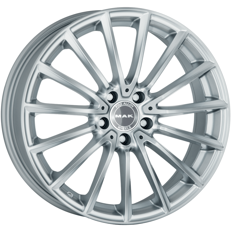 Mak Wheels - KOMET - Silver - SILVER - 19" x 9", 20 Offset, 5x112 (Bolt Pattern), 66.6mm HUB