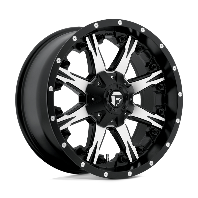Fuel - D541 NUTZ - Black - MATTE BLACK MACHINED - 20" x 9", 20 Offset, 6x135/139.7 (Bolt Pattern), 106.1mm HUB