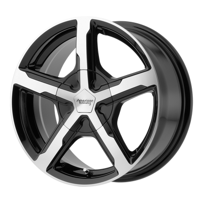 American Racing - AR921 TRIGGER - Black - GLOSS BLACK MACHINED - 17" x 7", 4 Offset, 5x108/114.3 (Bolt Pattern), 72.56mm HUB