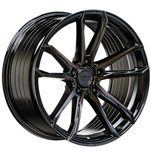 Envy Wheels - FF1BT - Black - BLACK TINT MACHINED FACE - 19" x 9.5", 40 Offset, 5x112 (Bolt Pattern), 66.6mm HUB