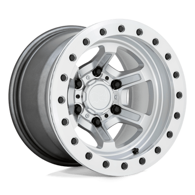 Black Rhino - OFFSHOOT BEADLOCK - Silver - GLOSS SILVER WITH MACHINED FACE - 15" x 10", -38 Offset, 6x139.7 (Bolt Pattern), 112.1mm HUB