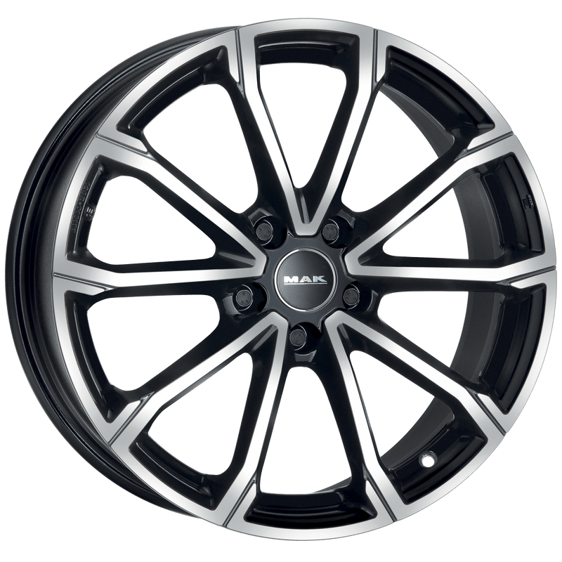 Mak Wheels - DaVinci - Black - BLACK MIRROR - 16" x 6.5", 50 Offset, 5x114.3 (Bolt Pattern), 66.1mm HUB