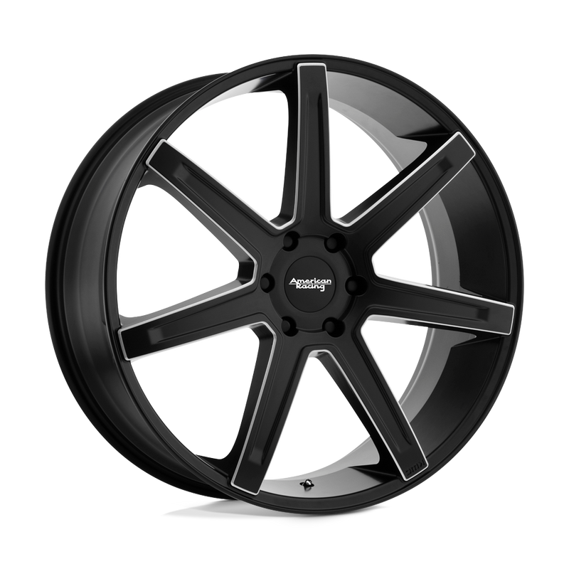 American Racing - AR938 REVERT - Black - SATIN BLACK MILLED - 22" x 9.5", 38 Offset, 6x139.7 (Bolt Pattern), 106.1mm HUB