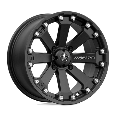 MSA Offroad Wheels - M20 KORE - Black - SATIN BLACK - 14" x 7", 0 Offset, 4x110 (Bolt Pattern), 86mm HUB