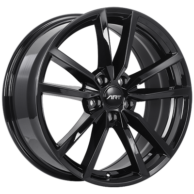 ART - Replica 75 - Black - Gloss Black - 17" x 7.5", 45 Offset, 5x112 (Bolt Pattern), 57.1mm HUB