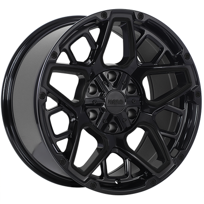 Ruffino HARD - Blast - Black - Gloss Black - 18" x 9", 20 Offset, 6x135/139.7 (Bolt Pattern), 87.1mm HUB