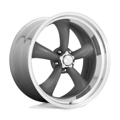American Racing Vintage - VN215 CLASSIC TORQ THRUST II - Gunmetal - MAG GRAY MACHINED LIP - 16" x 7", 0 Offset, 5x120.65 (Bolt Pattern), 83.1mm HUB