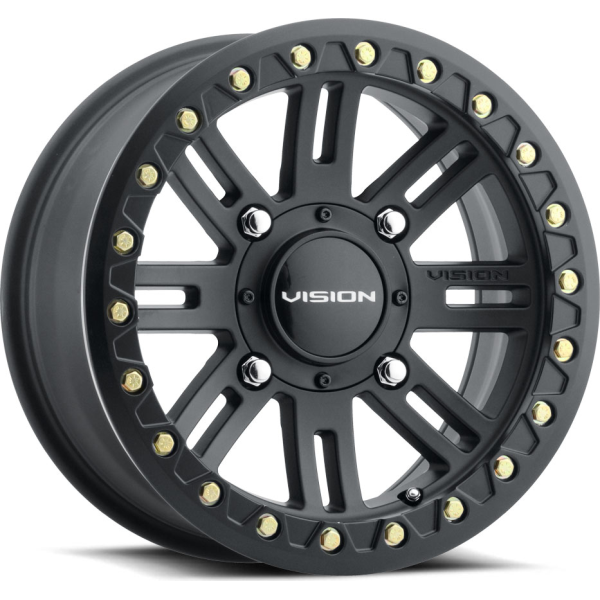 Vision Wheel ATV - 356 MANX BL2 - Black - SATIN BLACK - 15" x 7", 38 Offset, 4x156 (Bolt Pattern), 131.1mm HUB
