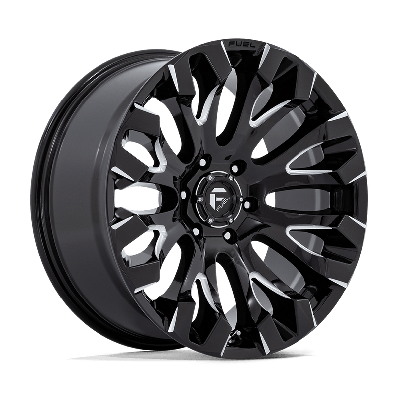 Fuel - D828 QUAKE - Black - GLOSS BLACK MILLED - 20" x 9", 1 Offset, 6x135 (Bolt Pattern), 87.1mm HUB