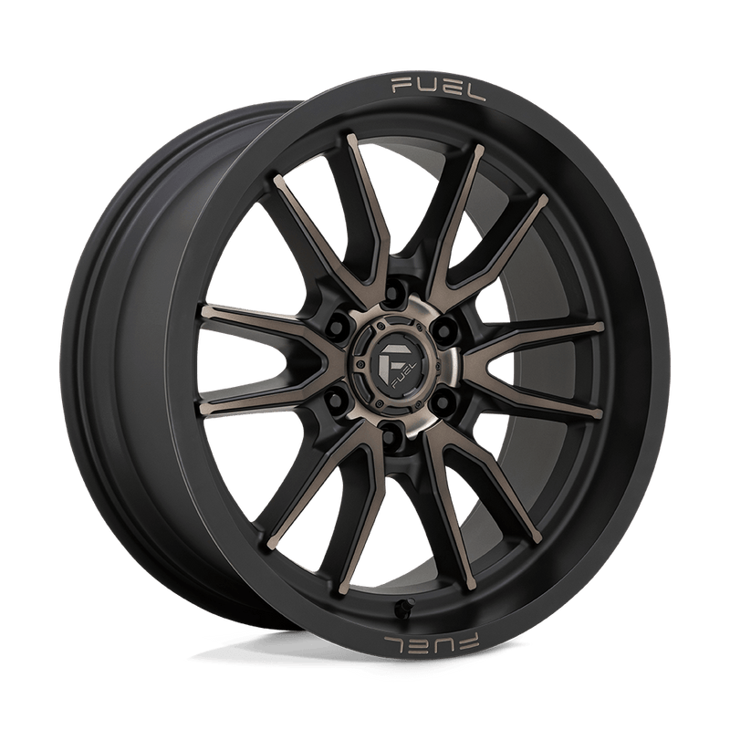 Fuel - D762 CLASH - Black - MATTE BLACK DOUBLE DARK TINT - 20" x 9", 1 Offset, 6x139.7 (Bolt Pattern), 106.1mm HUB