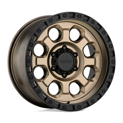 American Racing - AR201 - Bronze - MATTE BRONZE BLACK LIP - 18" x 9", 0 Offset, 5x127 (Bolt Pattern), 78.1mm HUB