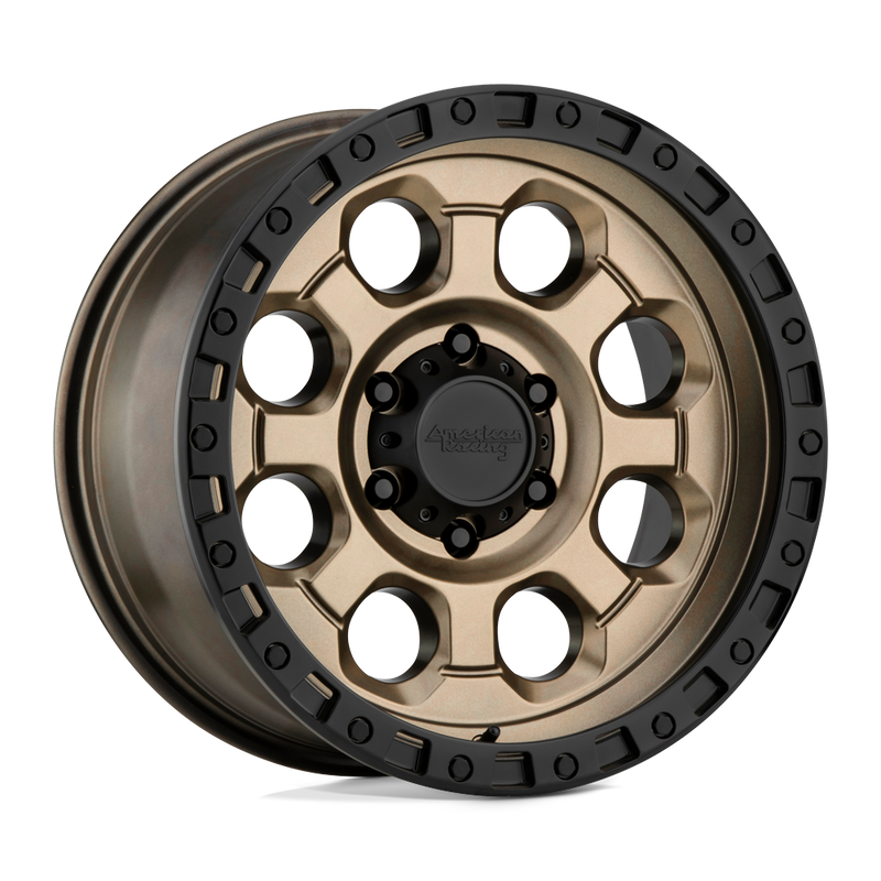 American Racing - AR201 - Bronze - MATTE BRONZE BLACK LIP - 18" x 9", 0 Offset, 5x127 (Bolt Pattern), 78.1mm HUB