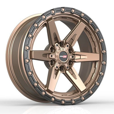 Vortek Offroad - VRT-602 ARGON - Bronze - Matte Bronze Black Bead Ring - 18" x 9", 12 Offset, 6x135/139.7 (Bolt pattern), 106.1mm HUB