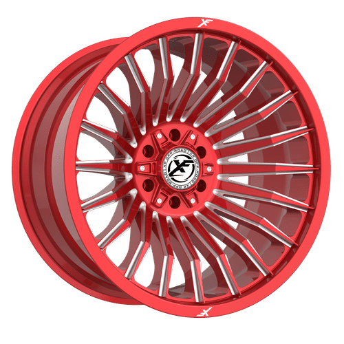 XF Off-Road - XF-231 - Red Milled - 22" x 12", -44 Offset, 8x165.1/170 (Bolt pattern), 125.2mm HUB