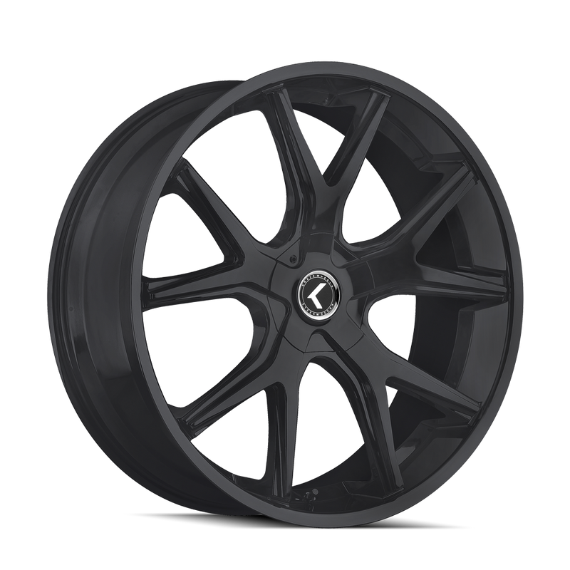 Kraze Wheels - SPLITZ - Black - SATIN BLACK - 24" x 9.5", 30 Offset, 6x135/139.7 (Bolt Pattern), 100.3mm HUB
