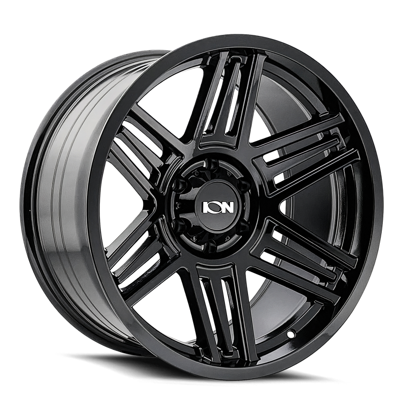 Ion Alloy - 147 - Black - GLOSS BLACK - 20" x 10", -19 Offset, 6x135 (Bolt Pattern), 87mm HUB