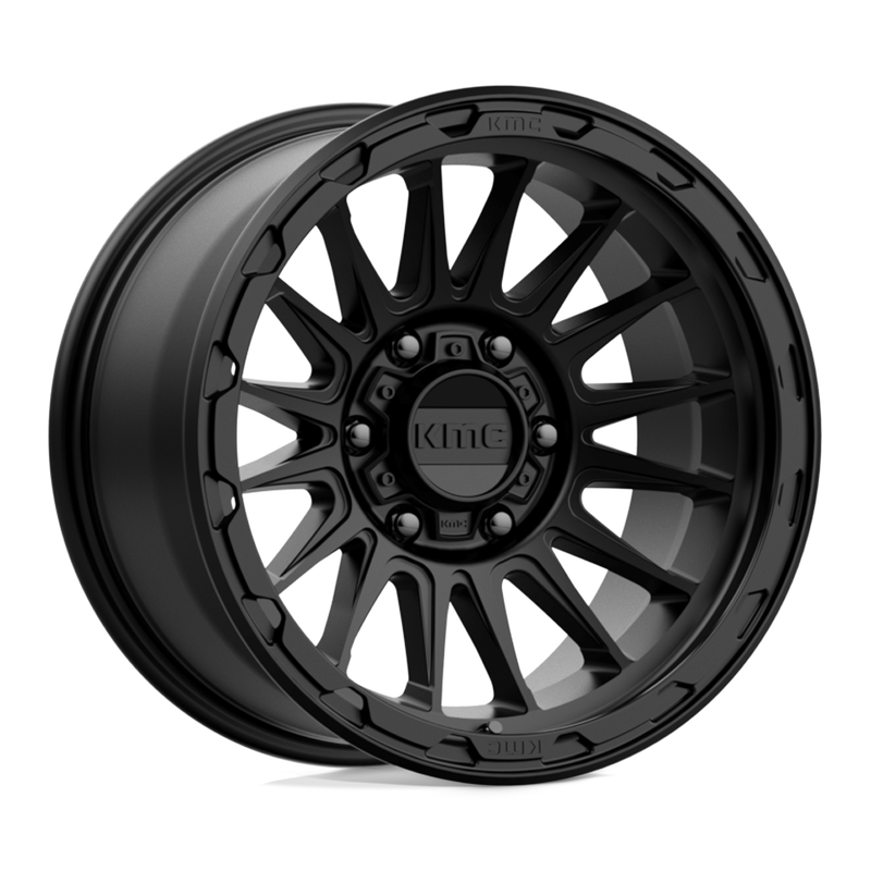 KMC Wheels - KM542 IMPACT - Black - SATIN BLACK - 17" x 9", -12 Offset, 6x139.7 (Bolt Pattern), 106.1mm HUB