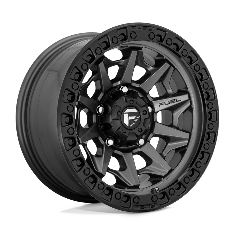 Fuel - D716 COVERT - Gunmetal - MATTE GUN METAL BLACK BEAD RING - 18" x 9", 20 Offset, 8x170 (Bolt Pattern), 125.1mm HUB