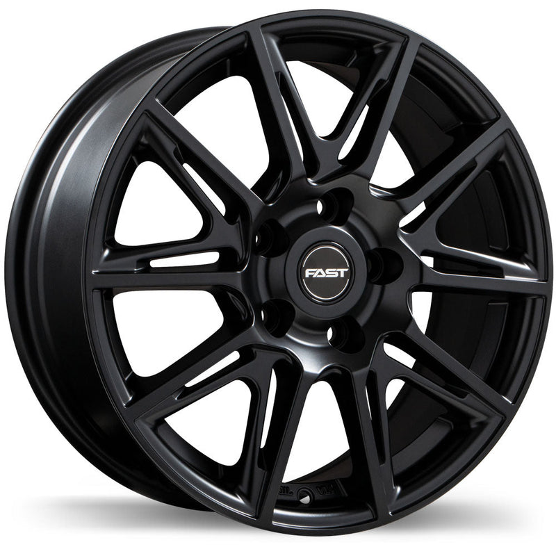 Fast Wheels - Switch - Black - Satin Black - 16" x 6.5", 38 Offset, 5x114.3 (Bolt Pattern), 66.1mm HUB